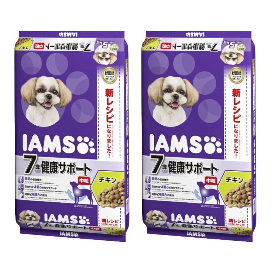 アイムス 7歳以上用 健康サポート チキン 中粒 5kg×2袋セット