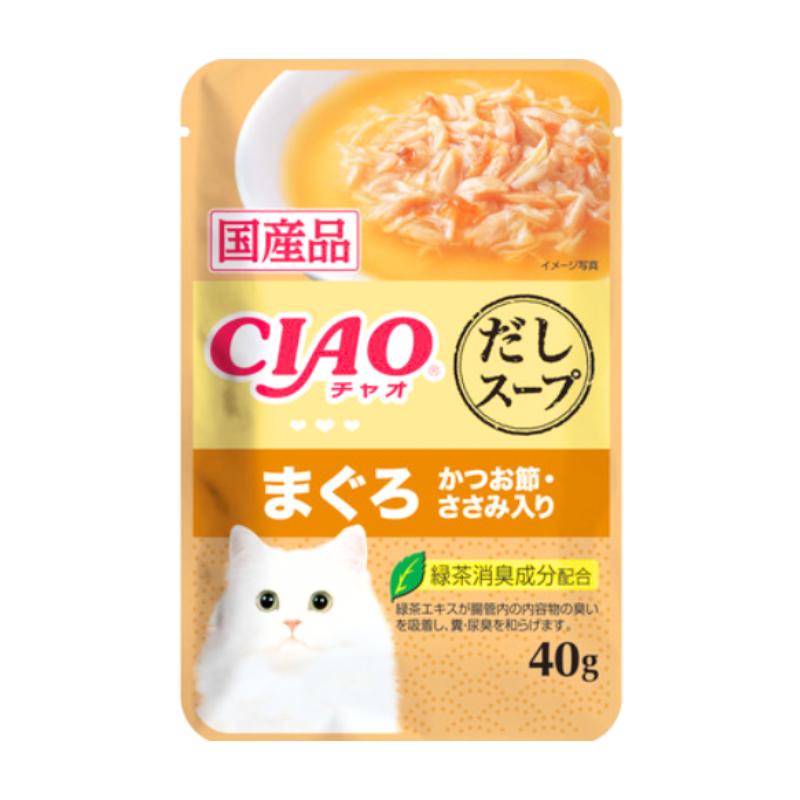 いなばペットフード CIAO チャオ だしスープ パウチ まぐろ かつお節ささみ入り 40g×96袋セット