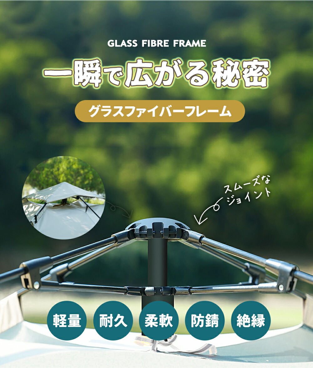 楽天市場0の日限定6％OFFクーポン!【1位入賞！天井カバー付き】ワンタッチテント フルクローズ 4人用 3人用 テント ワンタッチ おしゃれ