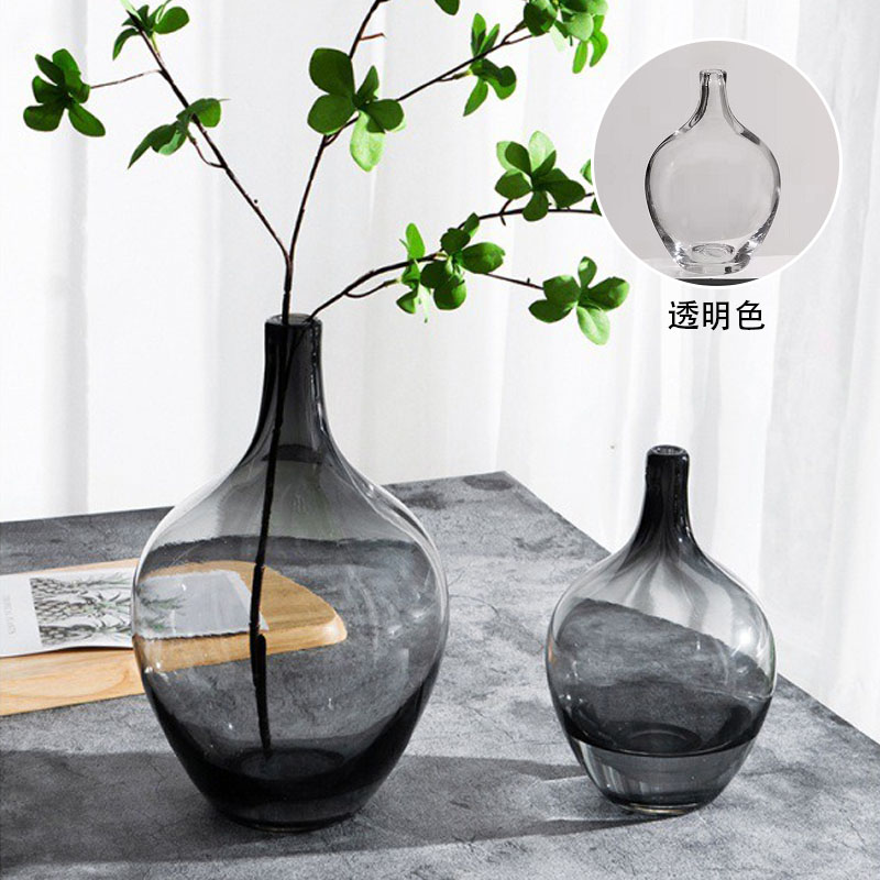 ガラス 花瓶 フラワーベース ベース 曲線 透明色 高さ20cm 27m 38cm 北欧 割れない ガラス花瓶 リビングルーム 造花 かびん 花びん 一輪挿し 装飾 マントルピース テーブル 棚 おしゃれ 現代 シンプル 花器 部屋 玄関 リビング インテリア ティールーム プレゼント ギフト