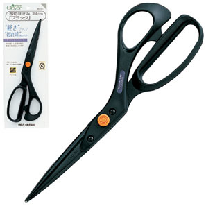 楽天市場】布切はさみ「ブラック」24cm 【クロバー/Clover】 【手芸