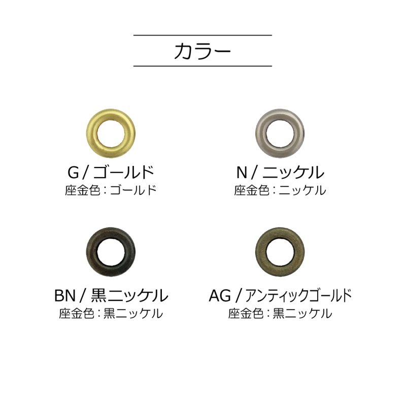 市場 内径7mm 12組入 #20 外径12mm 片面ハトメ サンコッコーSUNCOCCOH 強くサビにくい真ちゅう製