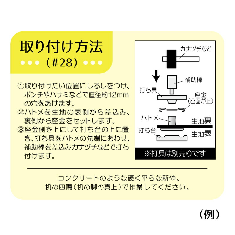 市場 内径7mm 12組入 #20 外径12mm 片面ハトメ サンコッコーSUNCOCCOH 強くサビにくい真ちゅう製