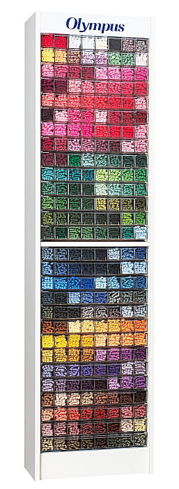 【オリムパス 224-A】刺繍糸見せびらかす機械付 刺繍糸25番糸全434色×6本 製造業者直送【C3-8-122-1】