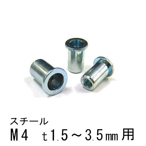 エビナット スチール Dタイプ M4 1000個 NSD435M ロブテックス