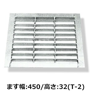 法山中央局 唾液付 ためます用 グレーチング HGM溜枡用  W470 H32 T2掛け目 HGM-45-32