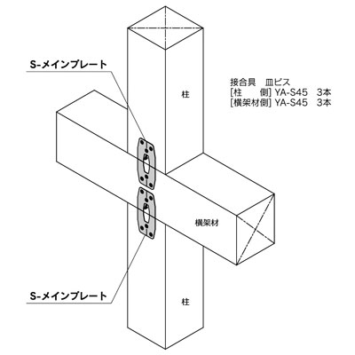 カナイ 建材 金物 メインプレートG床合板用3#四角ビス止め