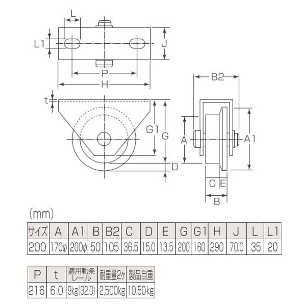 割引も実施中 丸喜金属 C-1150-100 MK 枠付トロッシャー重量車 100mm L