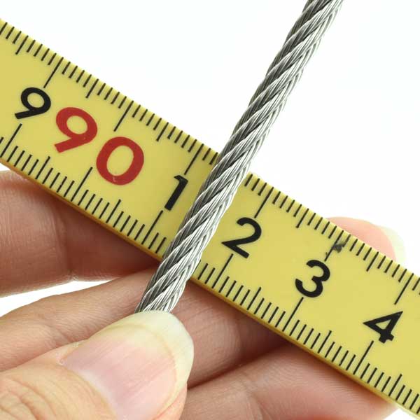 ステンレス-ワイヤーロープ-【7x7】-SUS304-太さ4mm-長さ100M:ニッサンスチール-SUS77-4-100|建築金物のこまき5金・あかばね金物