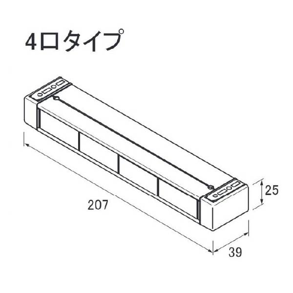 外付け-コンセント-4個口-電源+電源+USB-C+USB-C-シルバー:プラパート-G001-4-EECC-S|あかばね金物