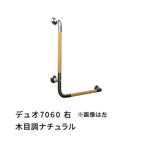 手摺り L型 右 700×600粍 愛ぼうくん 二重奏 肌理調×SUS 二人組 杉田はやりっ子 456068