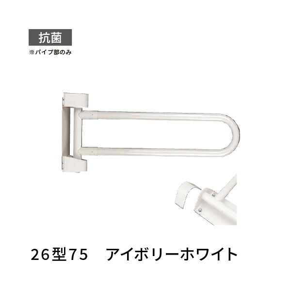 幼児用便器 手摺り 横モビール 決定付ける兼用 長さ750粍 愛ぼうくん 26型 象牙色白いこと 杉田はやりっ子 453007