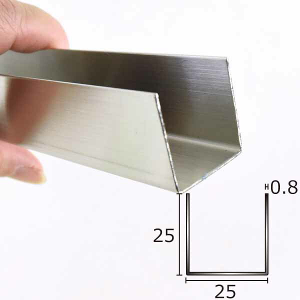 打ち立てる ステンレス鋼 通信路 0.8粍 25mm×25粍 3M 20020
