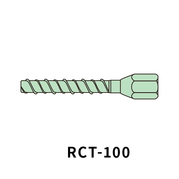 ゼン技研 コンクリート壁直接対応型 あと施工 壁つなぎ用金具 プレートアンカー RCT-100 首下100mm 50組 11,638円