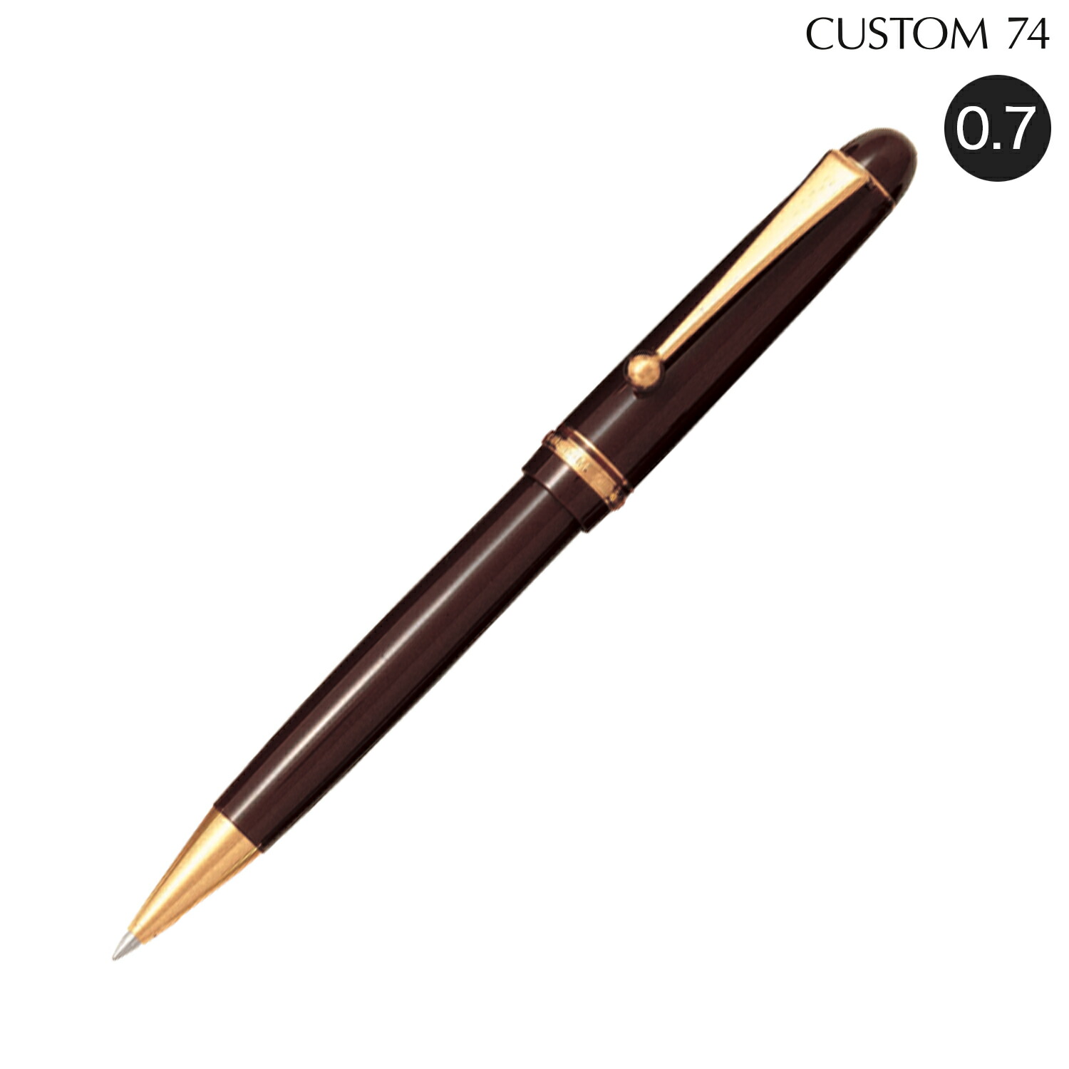 【取り寄せ品】PILOT パイロット CUSTOM74 油性ボールペン BKK-500-DR ディープレッド0.7