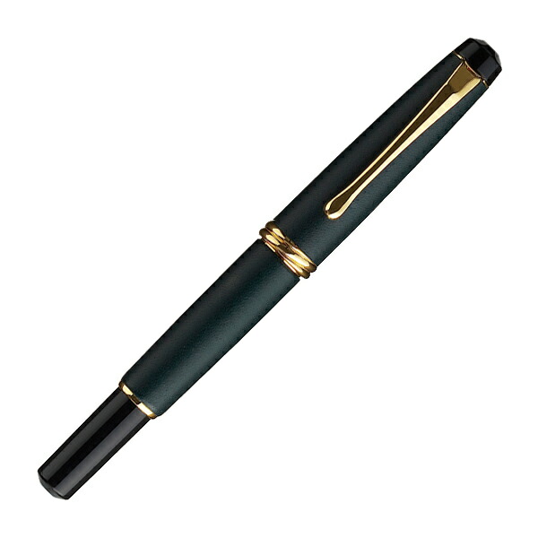 【4/10は全品P10倍】 【取り寄せ品】呉竹 Kuretake くれ竹万年毛筆 夢銀河 本革 緑