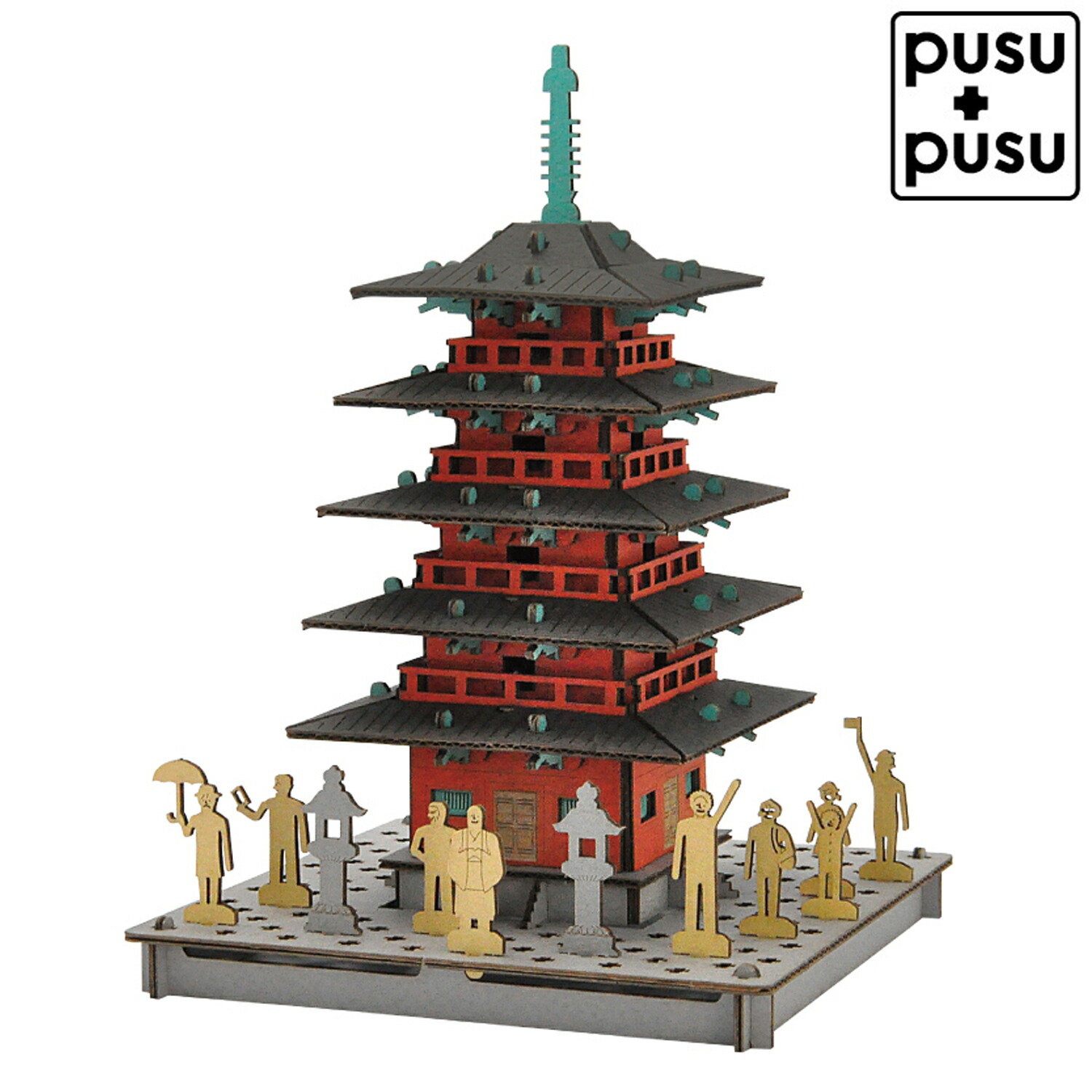 楽天市場】【送料無料】hacomo 五重塔 玩具 おもちゃ 組立式 工作