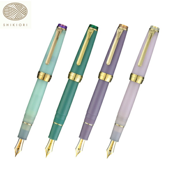 【取り寄せ品】セーラー万年筆 SHIKIORI 四季織 雨音 筆 中細 全4種 11-3059 全4種からより分ける