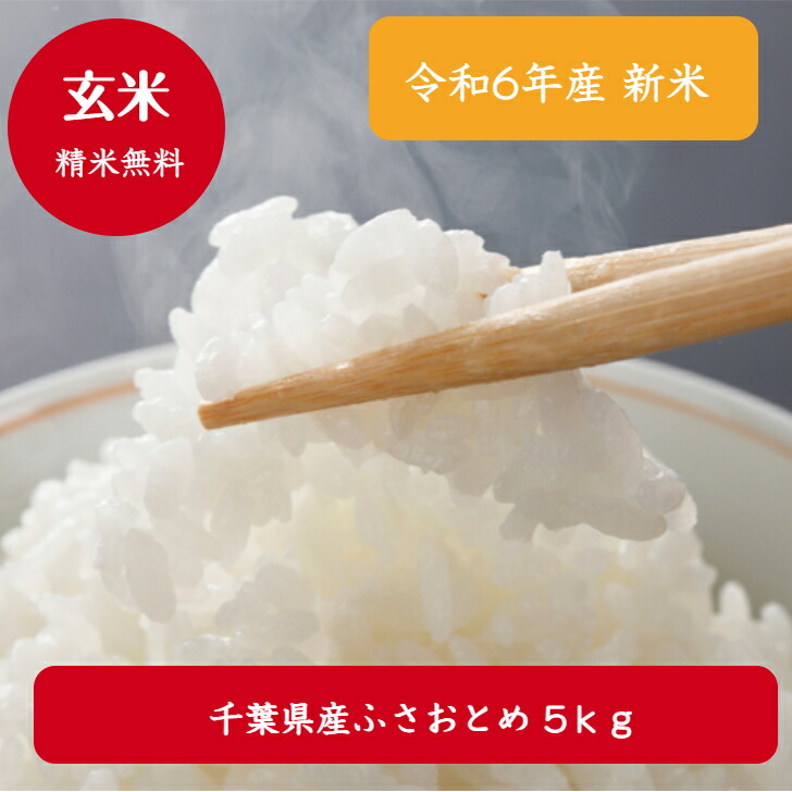 令和6年産　新米 <br>千葉県産 ふさおとめ <br>玄米5ｋｇ 送料無料 精米無料