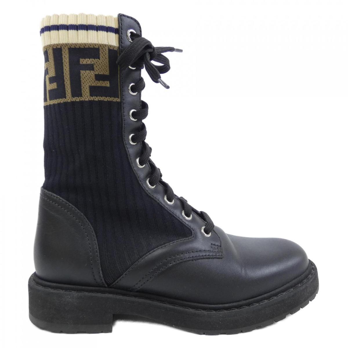 FENDI ズッカ ニット ブーツ ブラック×グレー 36 美品 楽天市場】【中古】フェンディ ズッカ ニット ブーツ 36