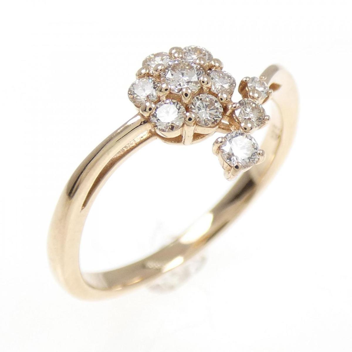 【KOMEHYO】 【新品】K18PG フラワー ダイヤモンド リング 0.25CT【新品】 【コメ兵】