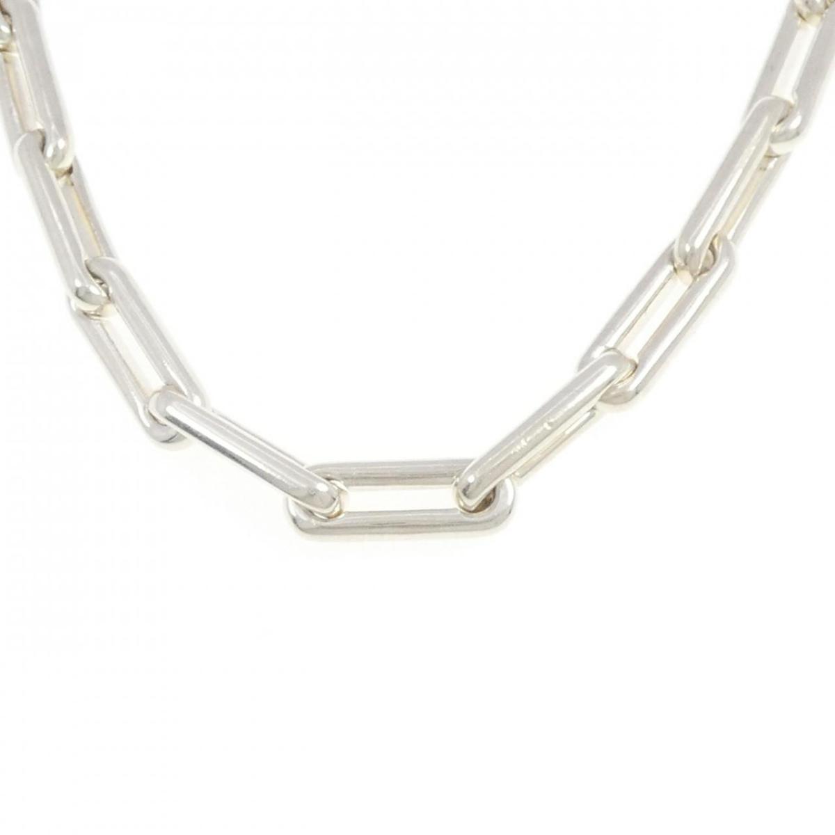 【ヴィンテージ】Rank:A☆HERMES SILVER シャンダル ネックレス Brand New ( Rank N ) HERMÈS Necklace Kelly Cadena Silver