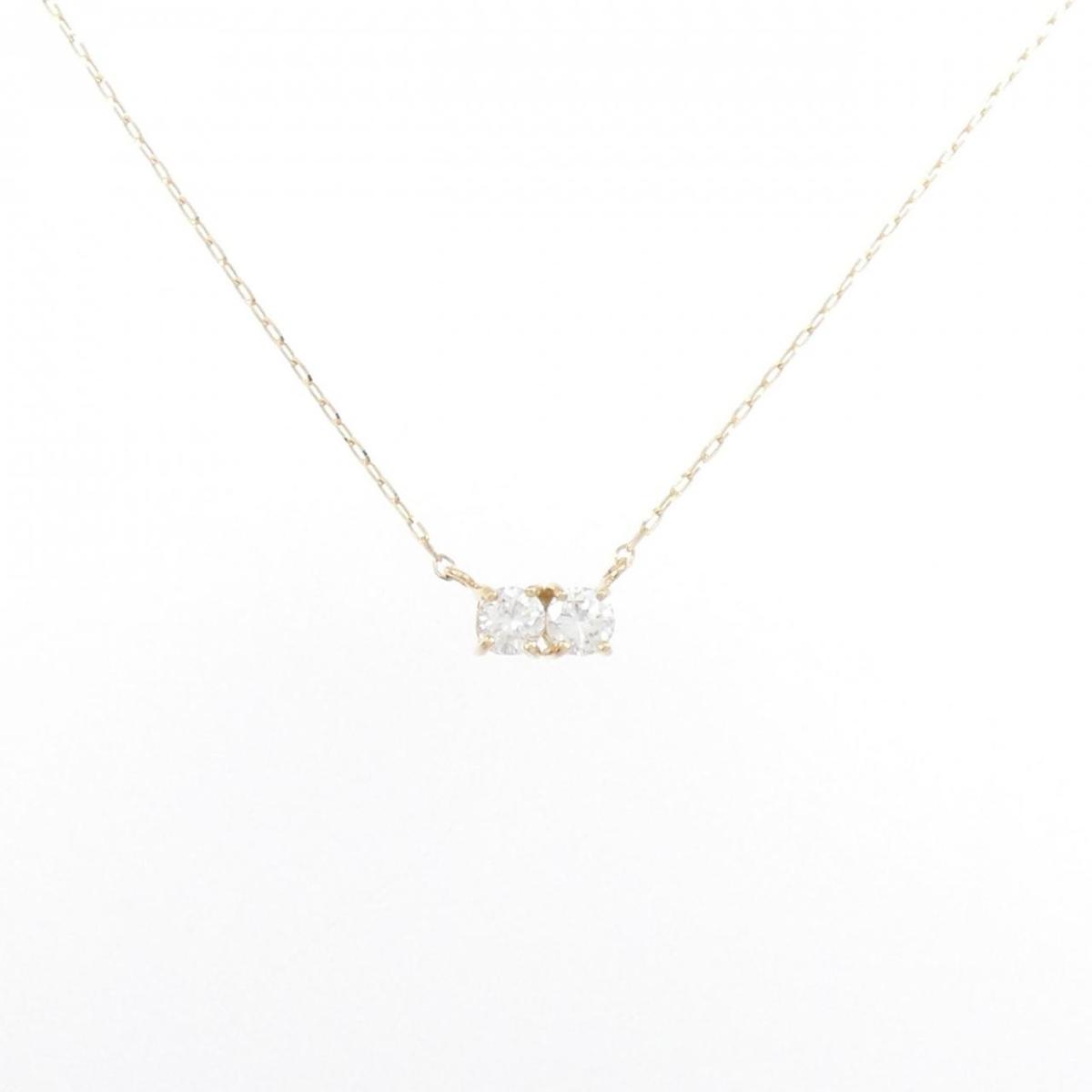 【KOMEHYO】 【リメイク】K18YG ダイヤモンド ネックレス 0.16CT【中古】 【コメ兵】