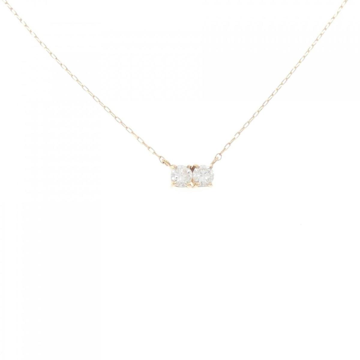 【KOMEHYO】 【リメイク】K18YG ダイヤモンド ネックレス 0.16CT【中古】 【コメ兵】