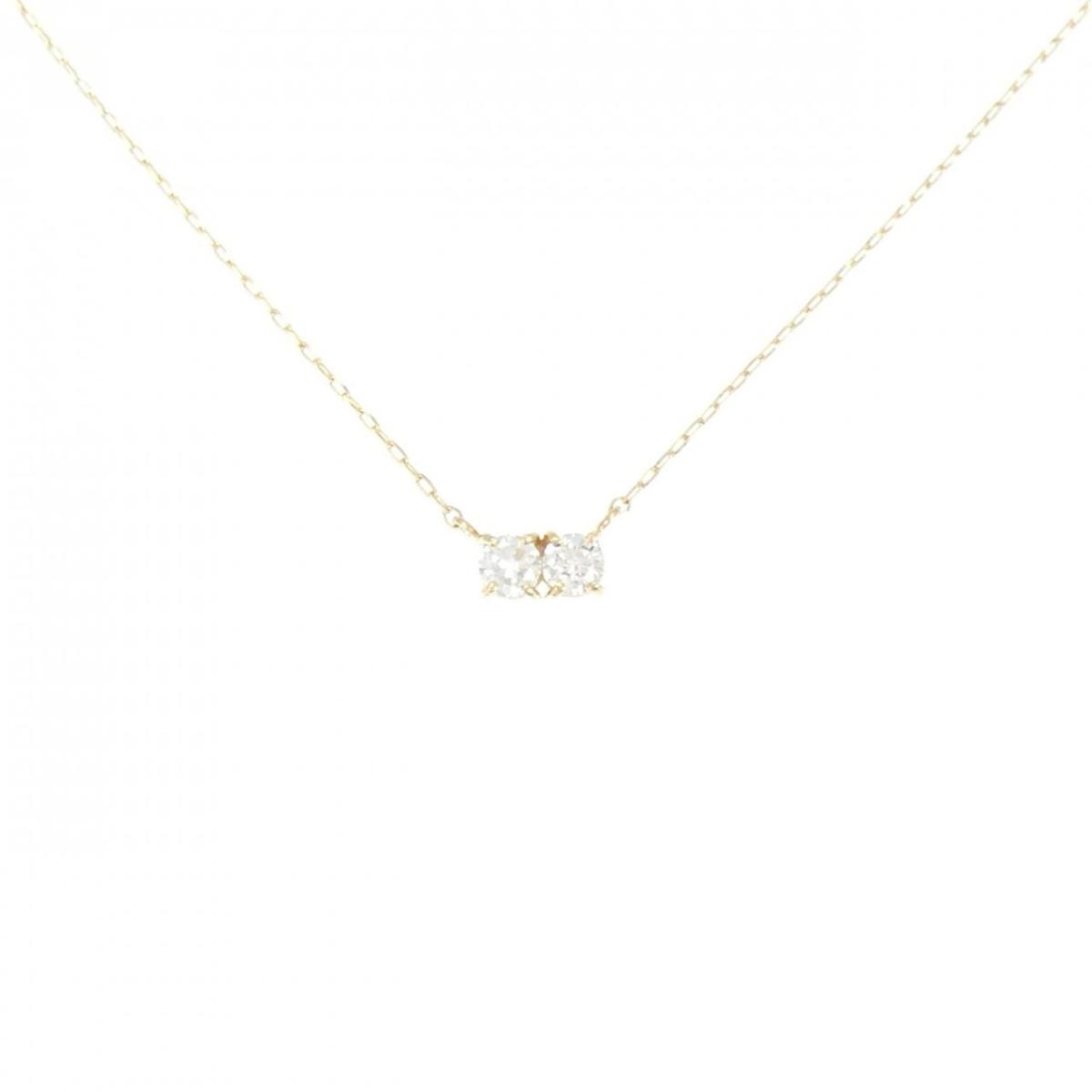 【KOMEHYO】 【リメイク】K18YG ダイヤモンド ネックレス 0.16CT【中古】 【コメ兵】