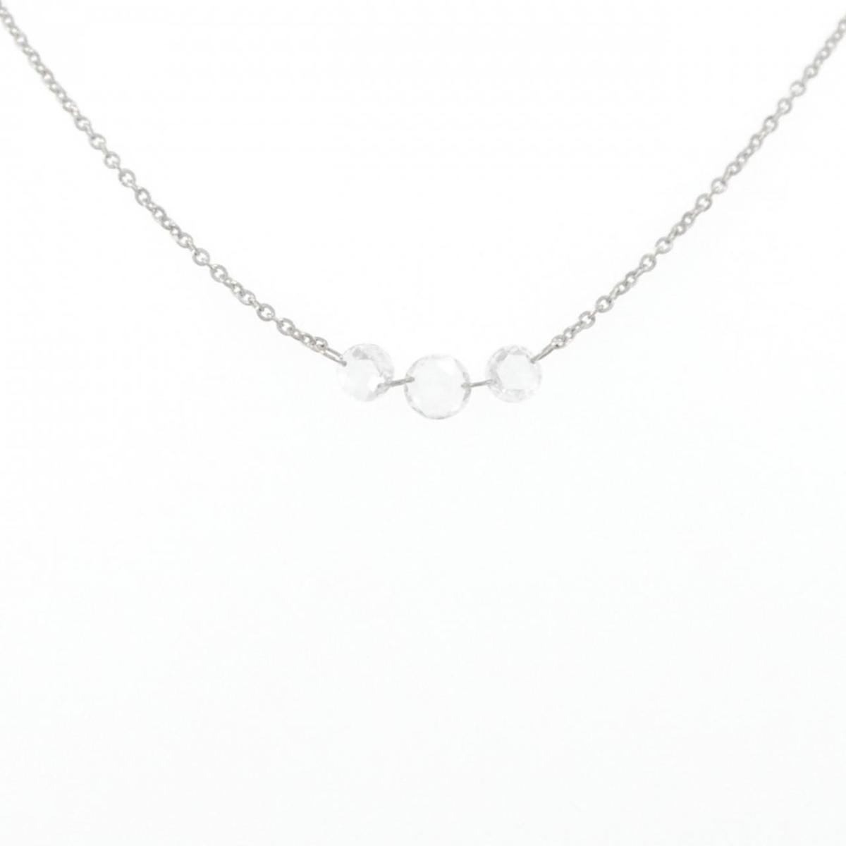 【KOMEHYO】 K18WG ダイヤモンド ネックレス 0.25CT【中古】 【コメ兵】