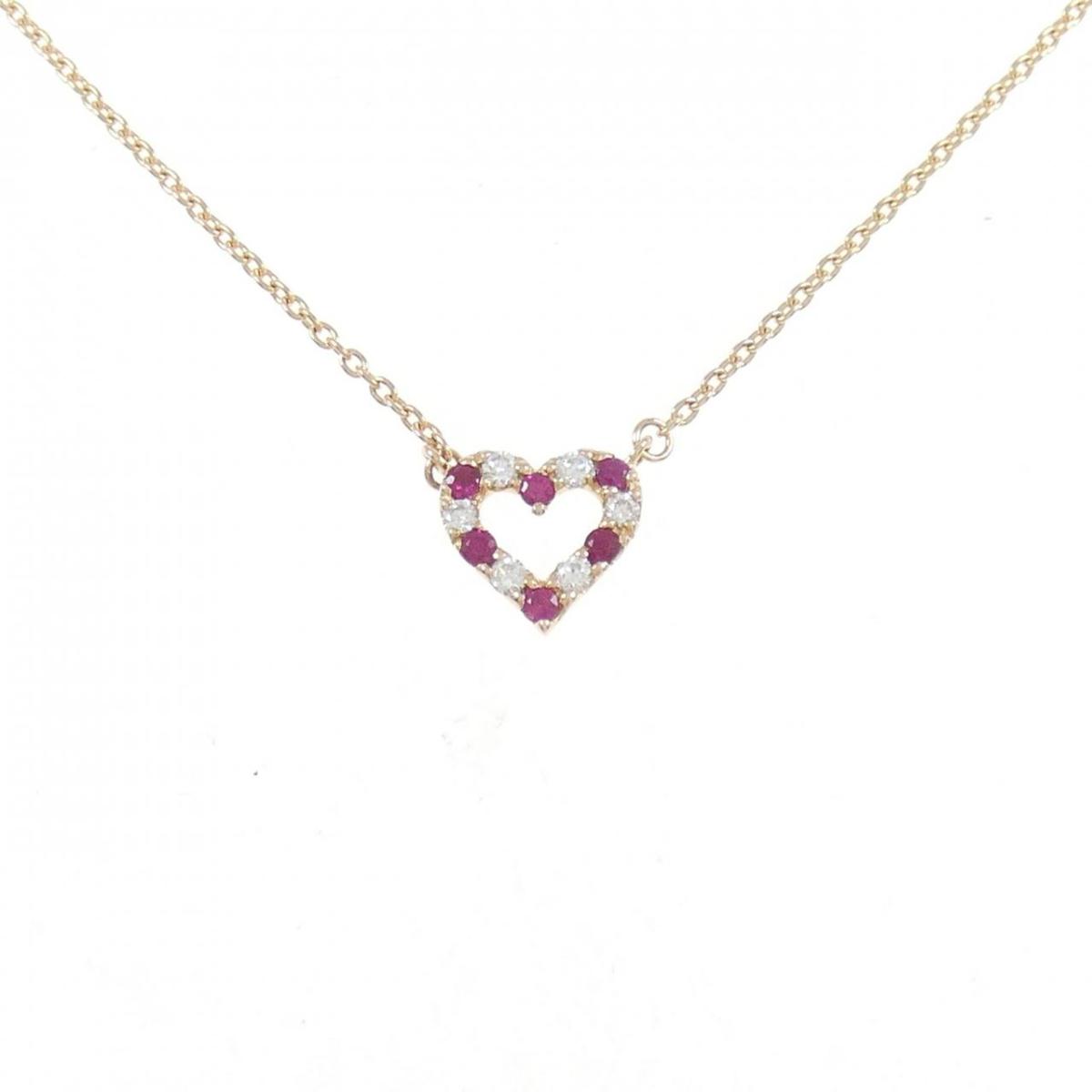 【KOMEHYO】 スタージュエリー ハート ルビー ネックレス 0.05CT【中古】 【コメ兵】