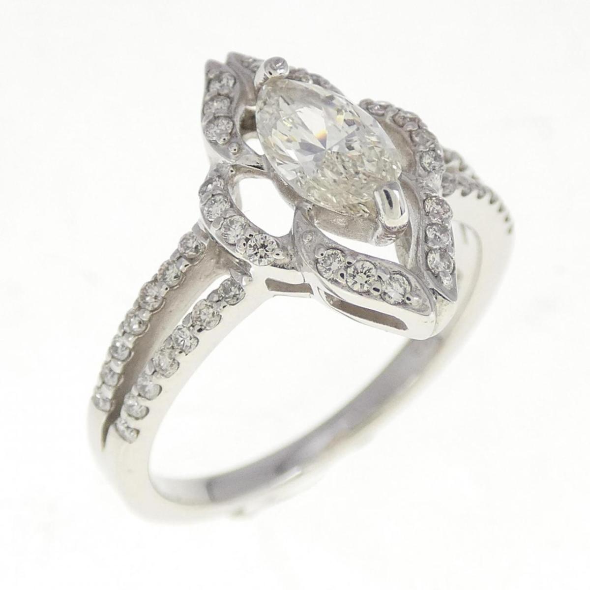 【新品】PT ダイヤモンド リング 0.498CT L SI2 マーキスカット【新品】