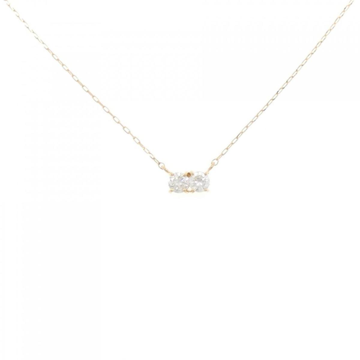 【KOMEHYO】 【リメイク】K18YG ダイヤモンド ネックレス 0.16CT【中古】 【コメ兵】