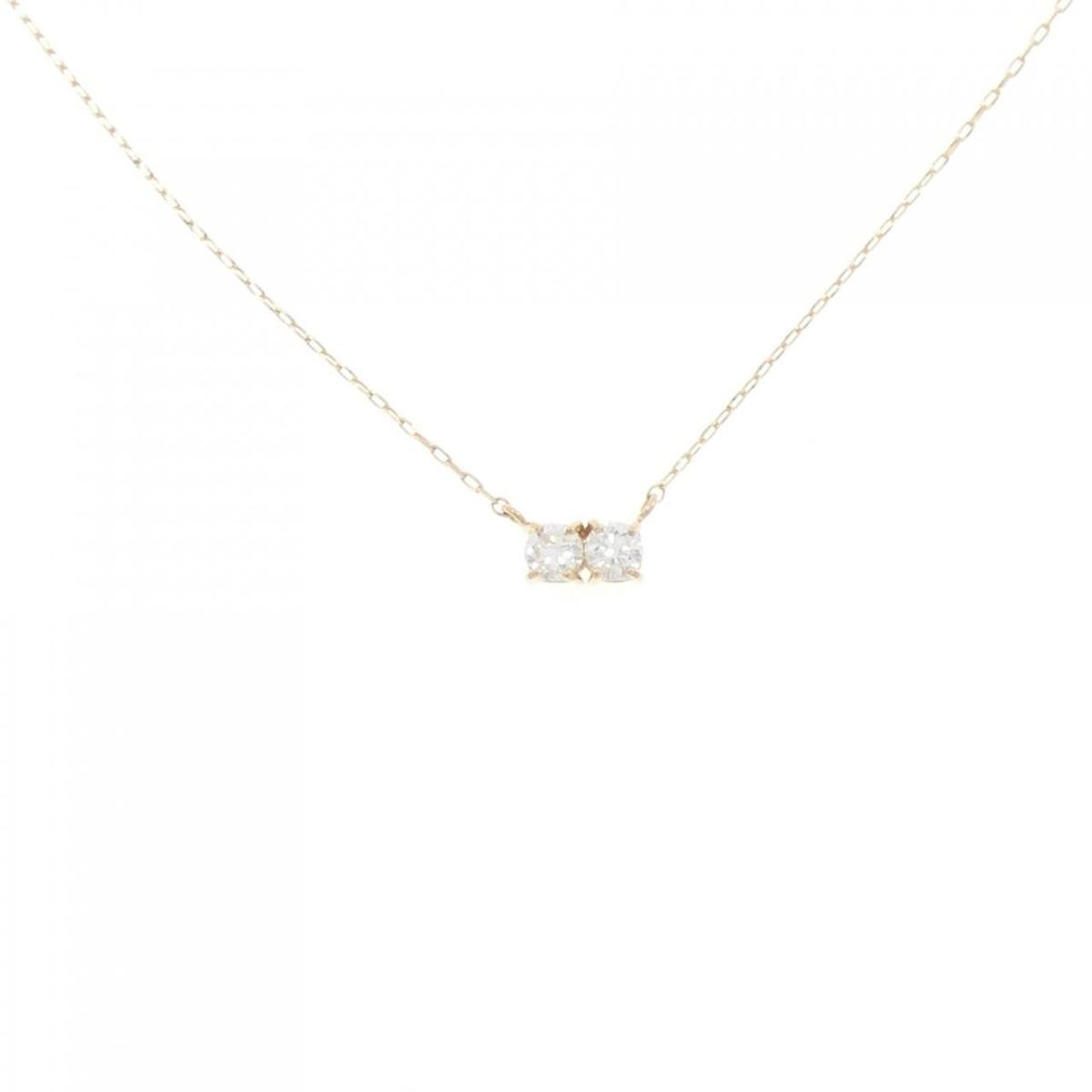 【KOMEHYO】 【リメイク】K18YG ダイヤモンド ネックレス 0.16CT【中古】 【コメ兵】