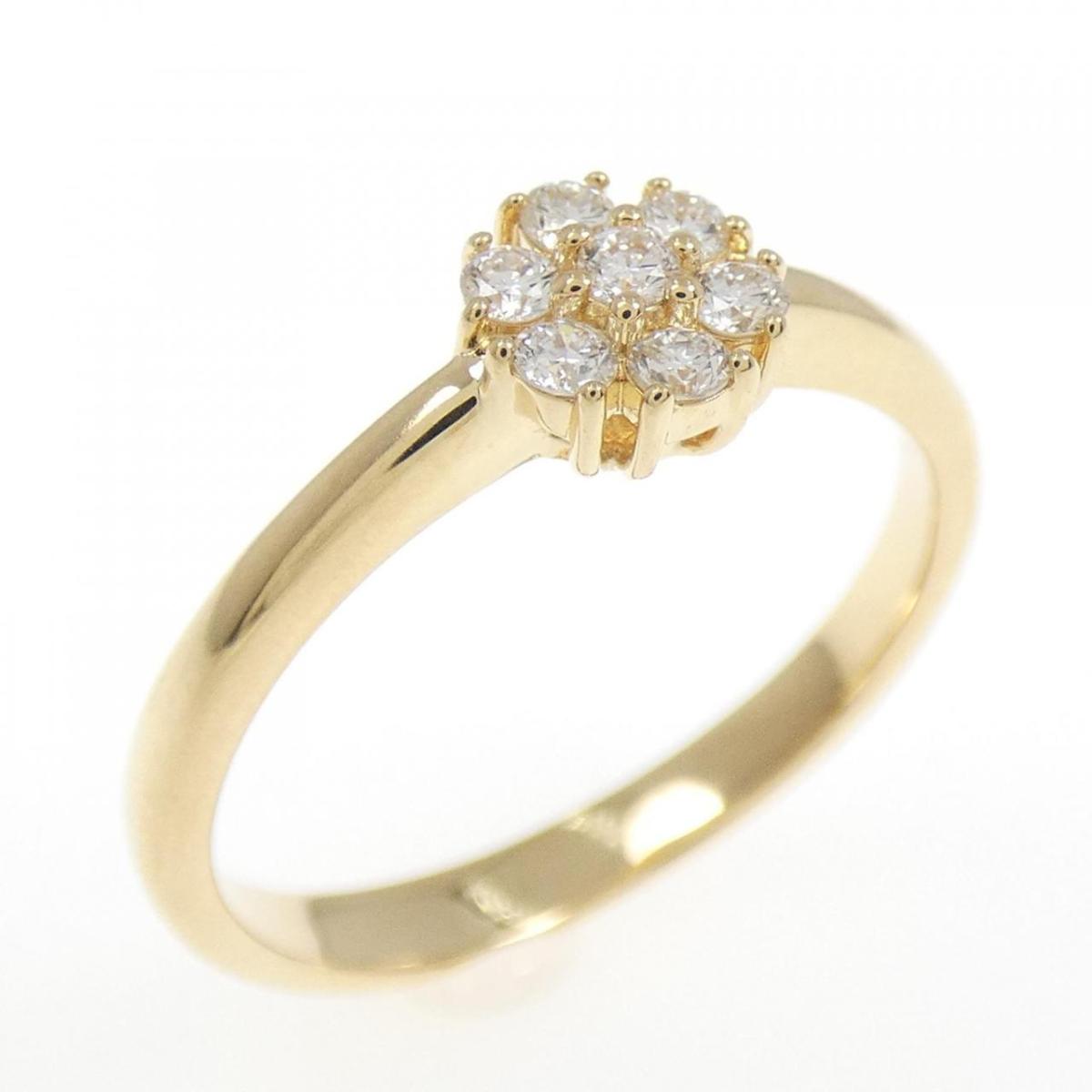 【リメイク】K18YG フラワー ダイヤモンド リング 0.15CT【中古】｜KOMEHYO ONLINESTORE 店