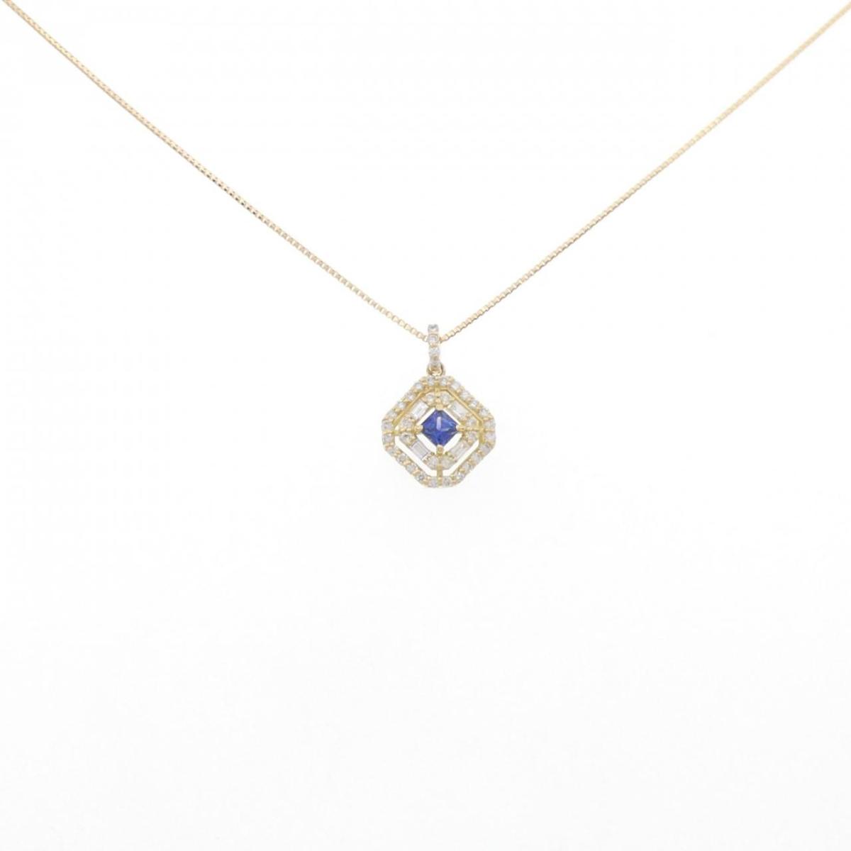 【KOMEHYO】 【新品】K18YG サファイヤ ネックレス 0.11CT【新品】 【コメ兵】