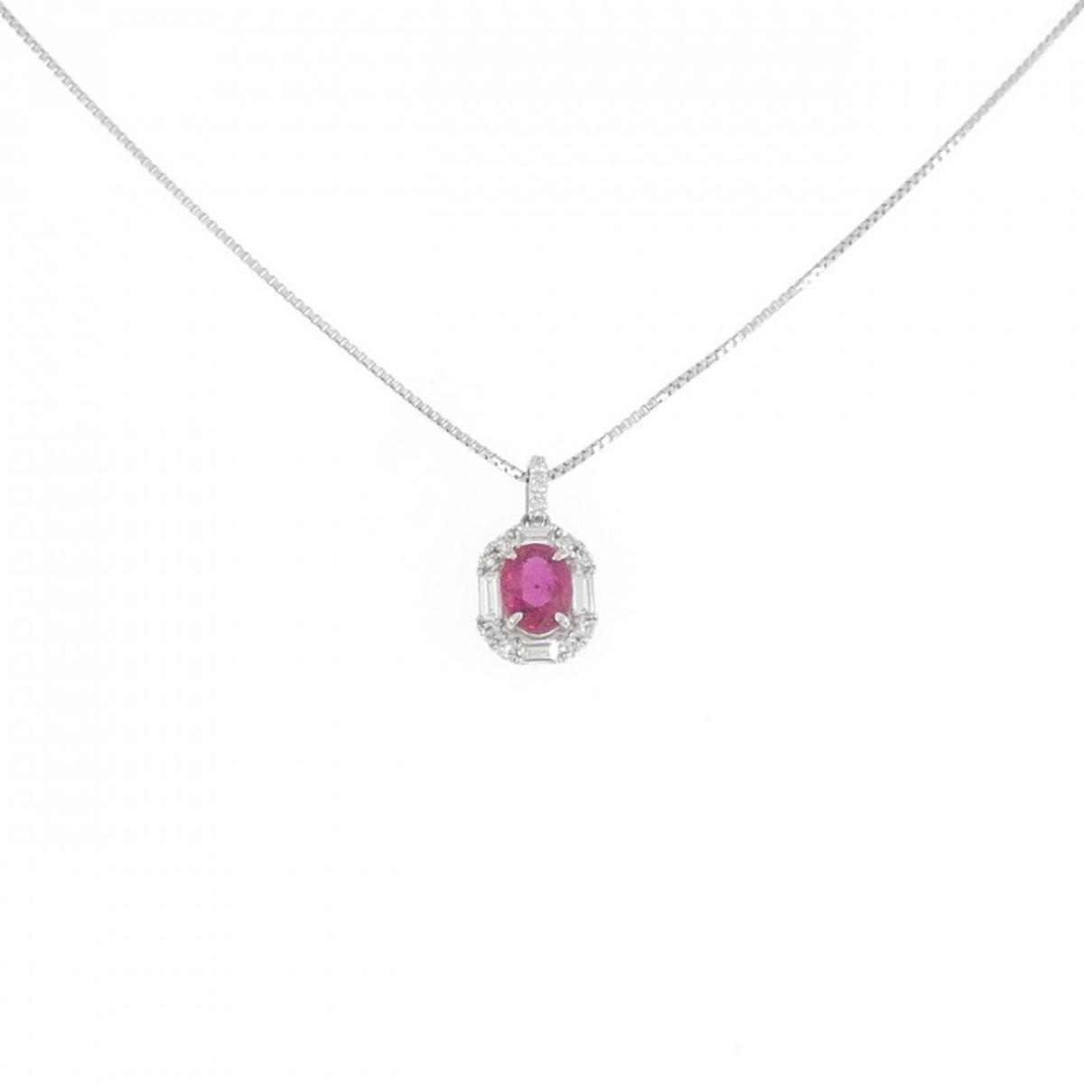 【新品】PT ルビー ネックレス 0.35CT【新品】｜KOMEHYO ONLINESTORE 店 57,360円