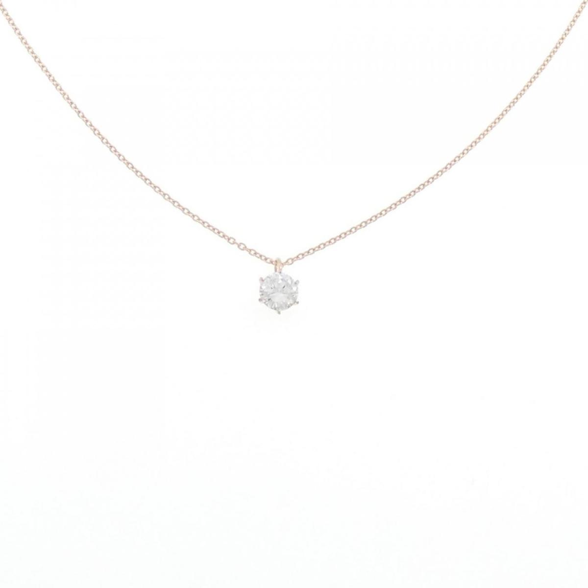 【リメイク】K18PG ダイヤモンド ネックレス 0.345CT G SI1 Good【中古】