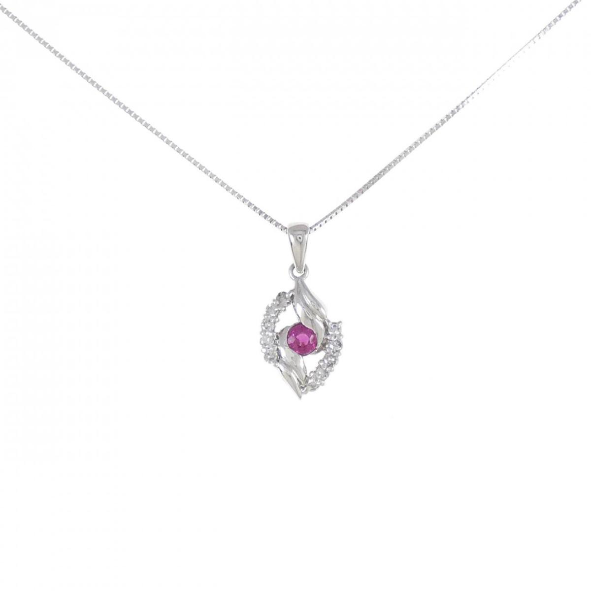 【KOMEHYO】 PT ルビー ネックレス 0.20CT【中古】 【コメ兵】