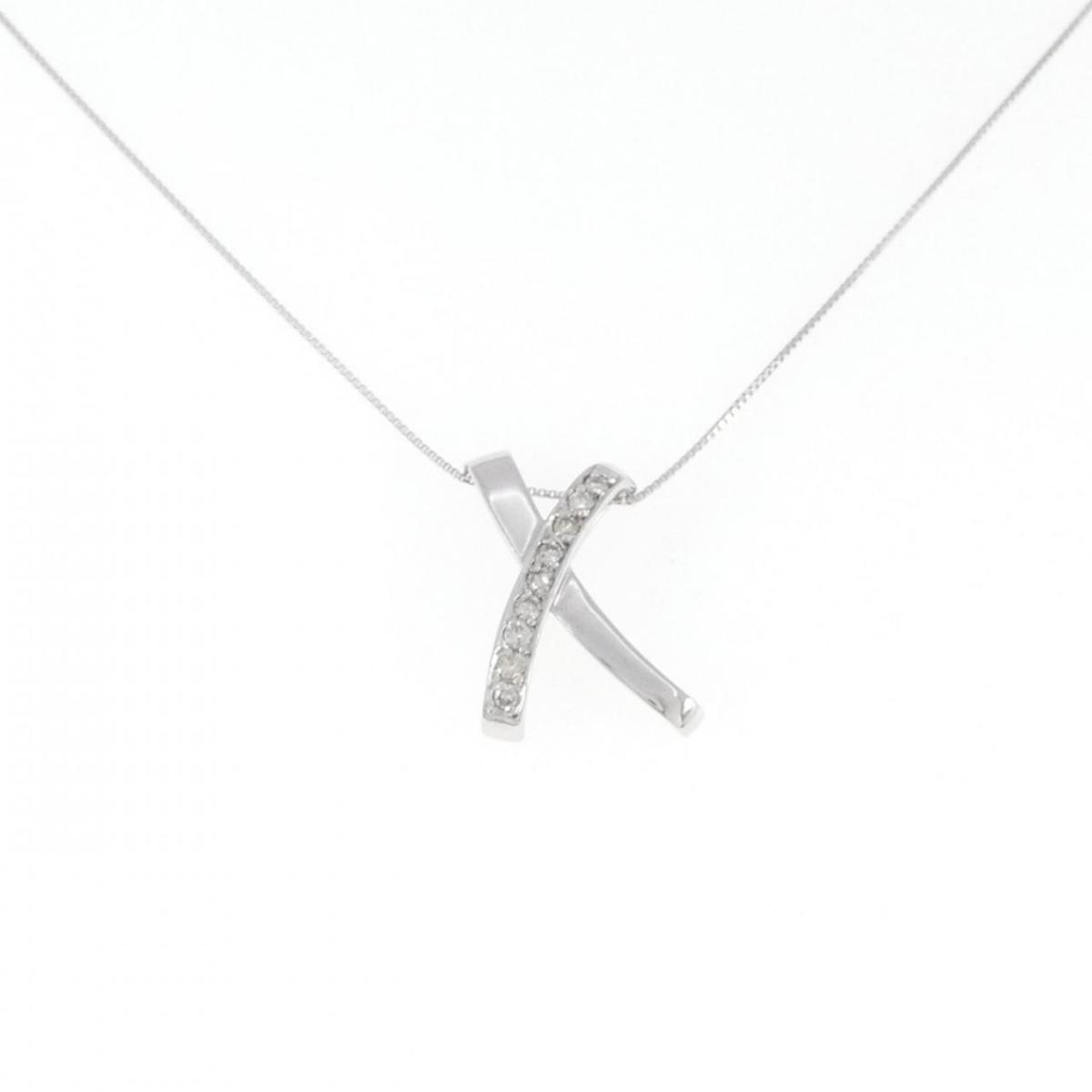 K18WG ダイヤモンド ネックレス 0.18CT【中古】｜KOMEHYO ONLINESTORE 店