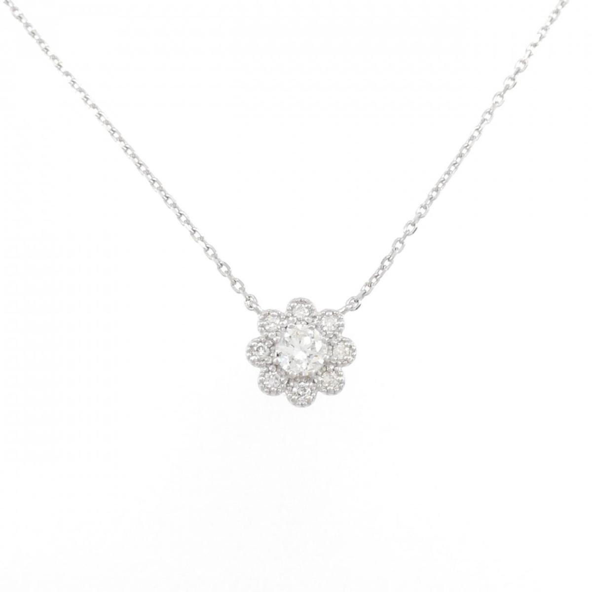 【KOMEHYO】 PT フラワー ダイヤモンド ネックレス 0.20CT【中古】 【コメ兵】 43,485円