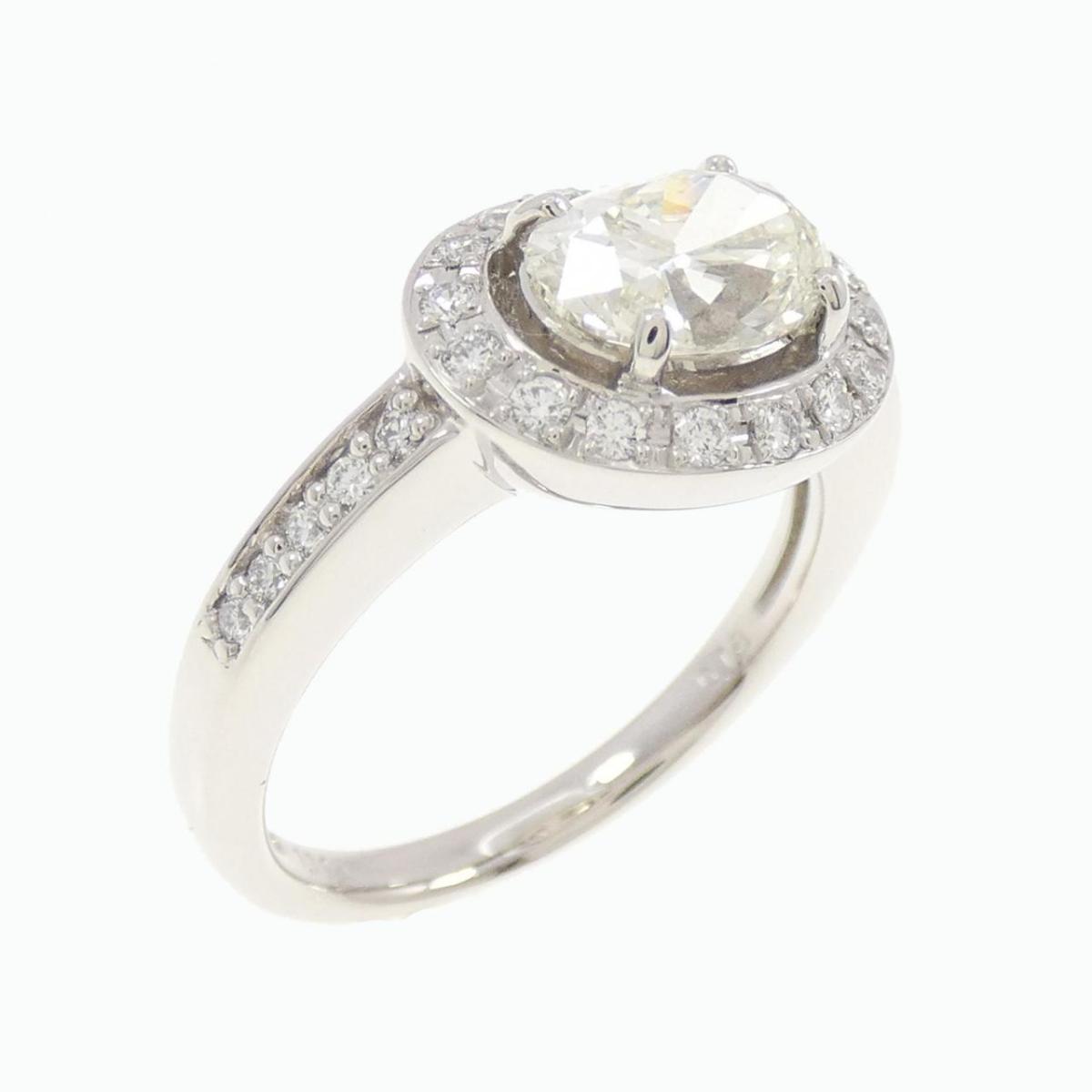 【KOMEHYO】 【リメイク】PT ダイヤモンド リング 1.194CT M VS2 オーバルカット【中古】 【コメ兵】