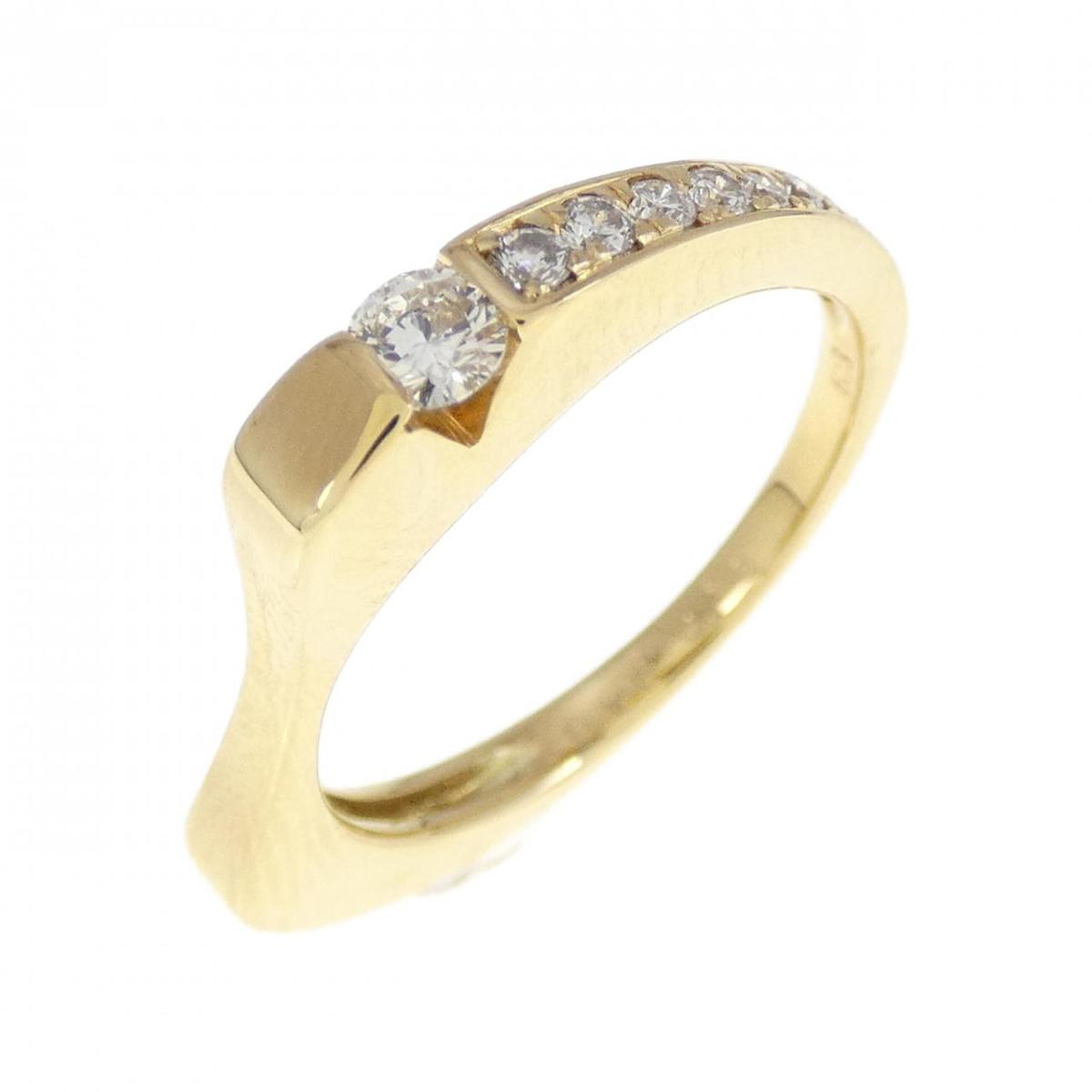 【KOMEHYO】 K18YG ダイヤモンド リング 0.10CT【中古】 【コメ兵】