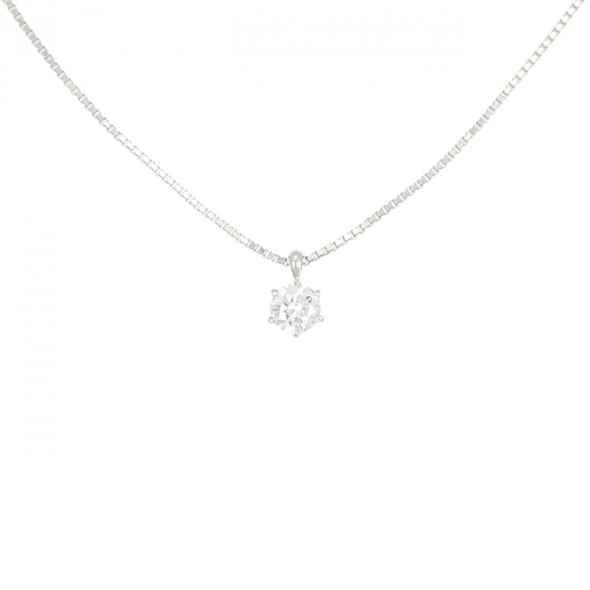 【KOMEHYO】 PT ソリティア ダイヤモンド ネックレス 0.406CT【中古】 【コメ兵】