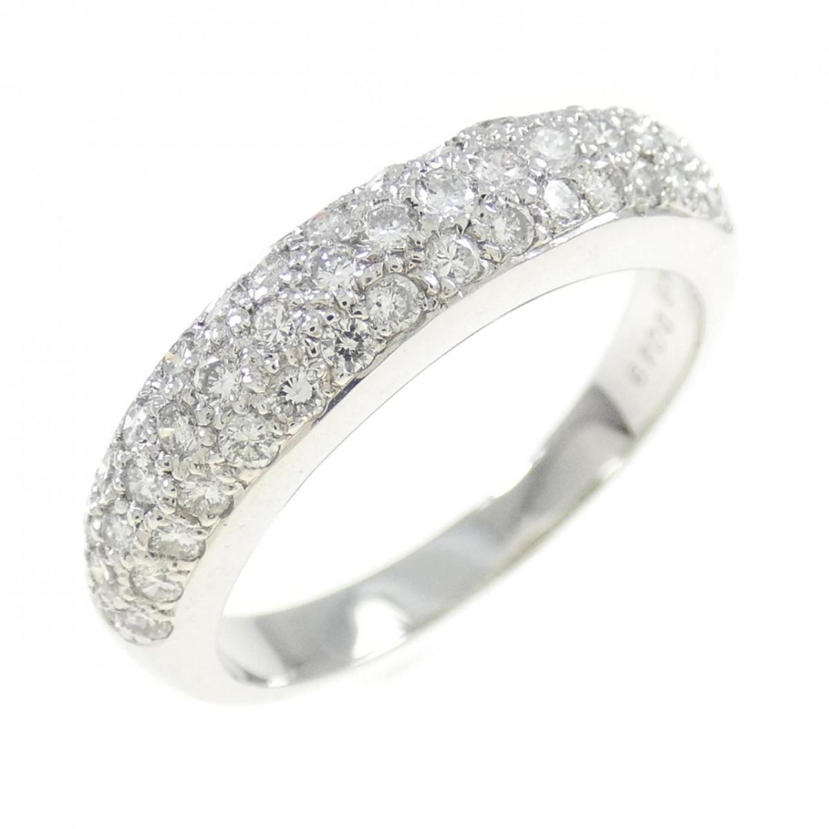【KOMEHYO】 K18WG パヴェ ダイヤモンド リング 0.49CT【中古】 【コメ兵】