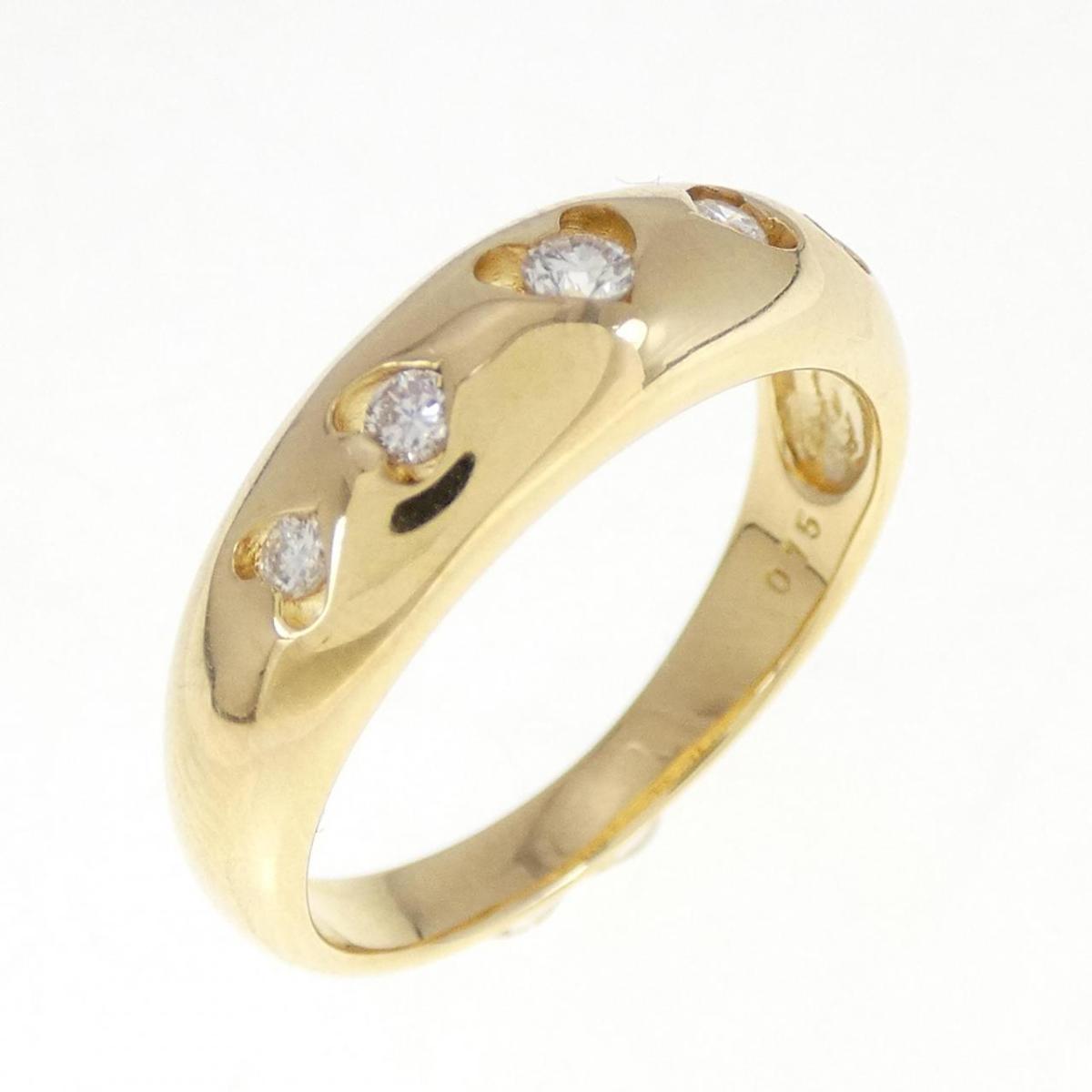 【KOMEHYO】 K18YG ハート ダイヤモンド リング 0.15CT【中古】 【コメ兵】