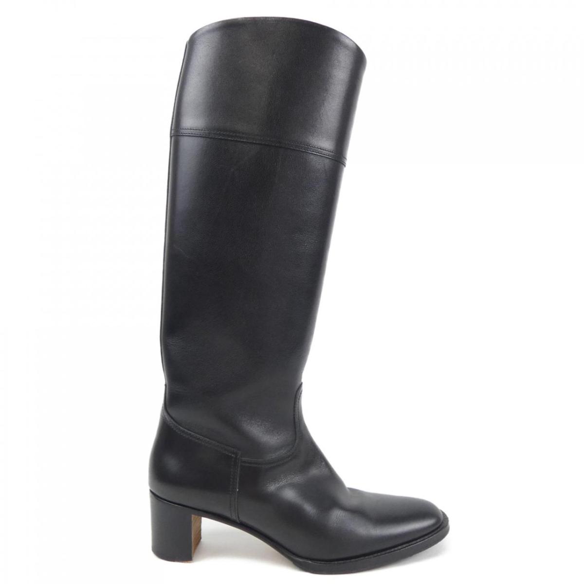 ★HERMES ロングブーツ スエード ゴールド 金具 ブラック 楽天市場】【エルメス】Hermes ストーリー ケリー レザーロングブーツ