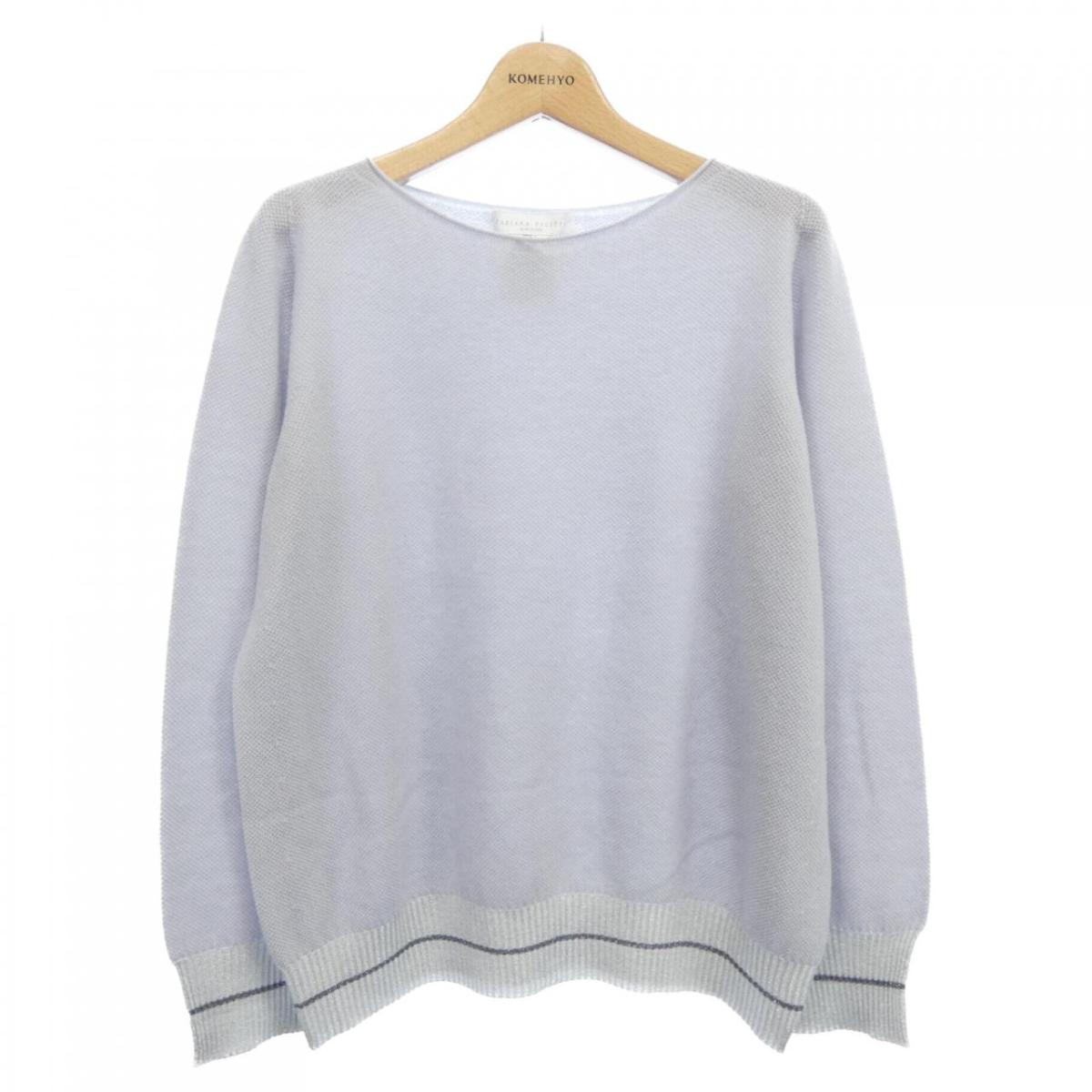 LA4785 ファビアナフィリッピ カシミヤ 長袖ラメニット グレー XS FABIANA FILIPPI ニット・セーター レディース ファビアナ
