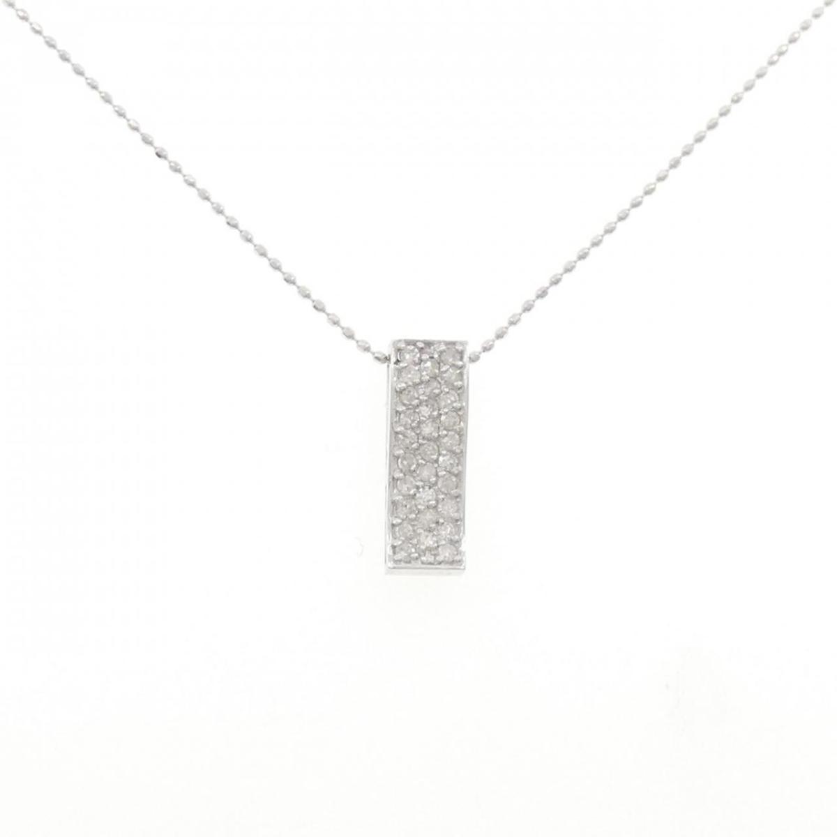 【KOMEHYO】 K14WG ダイヤモンド ネックレス 0.20CT【中古】 【コメ兵】
