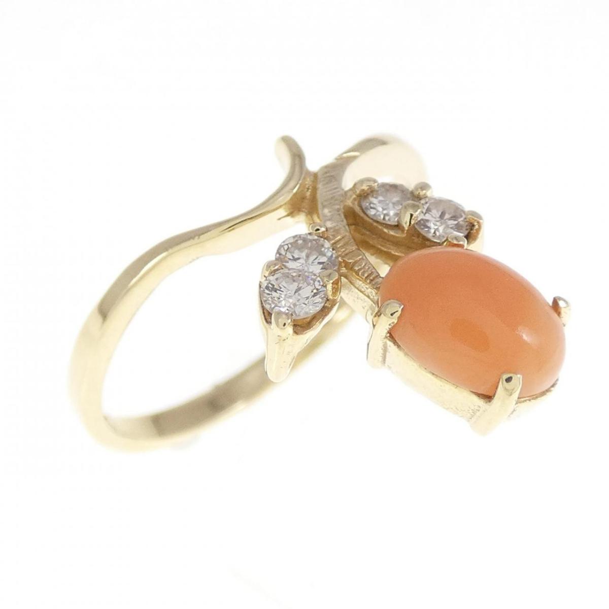【KOMEHYO】 14KYG サンゴ リング【中古】 【コメ兵】